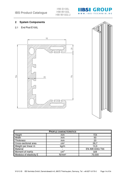 B100 - Face Fixed Flood Barrier System (T16)