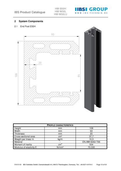 B50 - Face Fixed Flood Barrier System (T16)